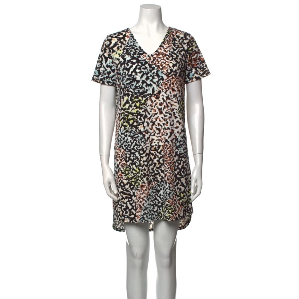 Christian Siriano Printed Mini Shift Dress in Multi Size Small‎